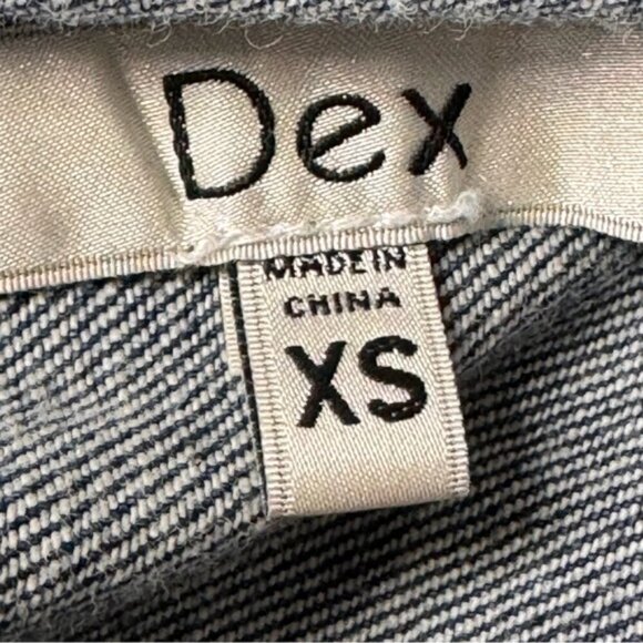 Dex Denim Long Sleeve Button Down Mini Dress Size XS - Picture 9 of 10